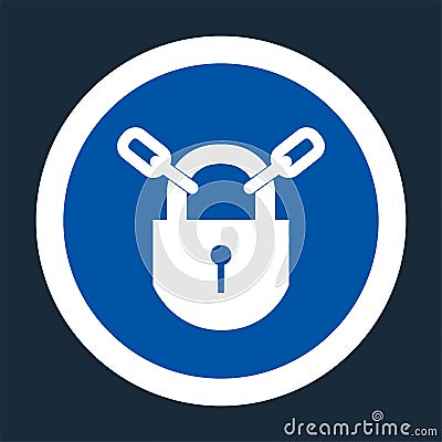 PPE Icon.Keep Locked Symbol Sign On black Background,Vector llustration Vector Illustration