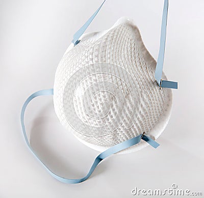 PPE personal protection mask white mesh Stock Photo