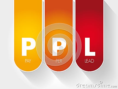PPL - Pay Per Lead acronym, business concept Stock Photo