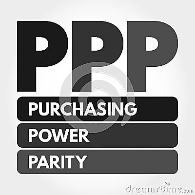 PPP - Purchasing Power Parity acronym Stock Photo