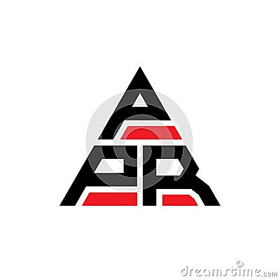PPR triangle letter logo design with triangle shape. PPR triangle logo design monogram. PPR triangle vector logo template with red Vector Illustration