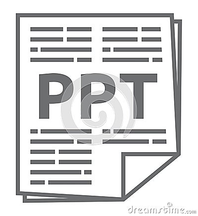 PPT document download icon Vector Illustration