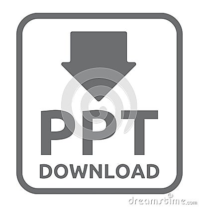 PPT document download icon Vector Illustration