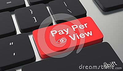 PPV Pay Per View concept Stock Photo