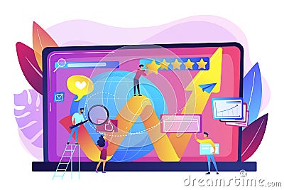 Online reputation management concept vector illustration Vector Illustration