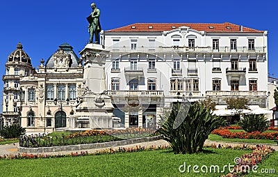 Praca do Comercio, popilar square in Coimbra,Portugal. Stock Photo