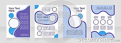 Practical guide blank brochure layout design. Teaching new employees. Vertical poster template set with empty copy space for text Vector Illustration