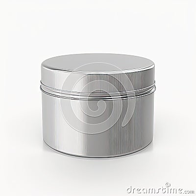 Practical wide aluminum cans mockup for storing cosmetics and makeup Stock Photo