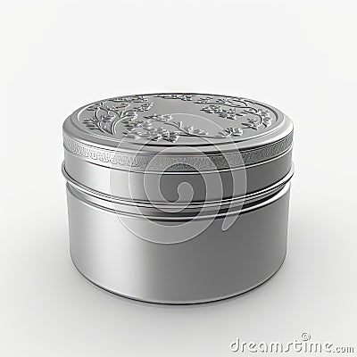 Practical wide aluminum cans mockup for storing cosmetics and makeup Stock Photo
