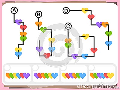 Practice Questions Worksheet for Education and IQ Test Vector Illustration