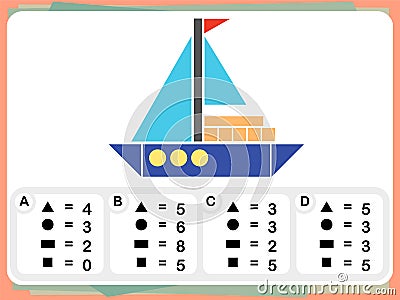 Practice Questions Worksheet for Education and IQ Test Vector Illustration