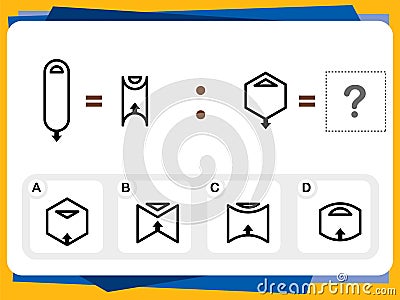 Practice Questions Worksheet for Education and IQ Test Vector Illustration