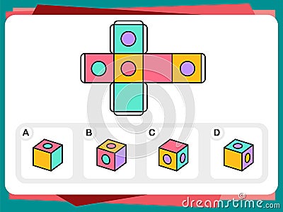 Practice Questions Worksheet for Education and IQ Test Vector Illustration