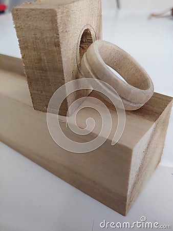 Practice Wooden Ring Stock Photo