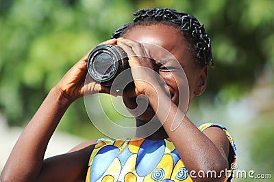 Practicing astronomy in infants Stock Photo