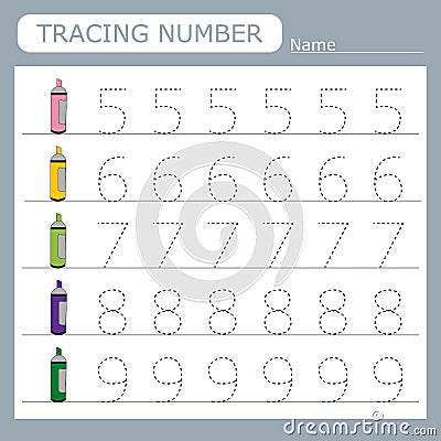 Numbers for kids. Stock Photo