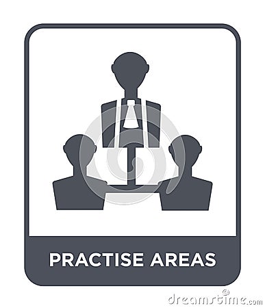 practise areas icon in trendy design style. practise areas icon isolated on white background. practise areas vector icon simple Vector Illustration