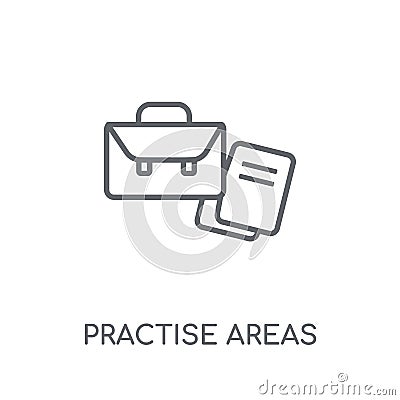 practise areas linear icon. Modern outline practise areas logo c Vector Illustration