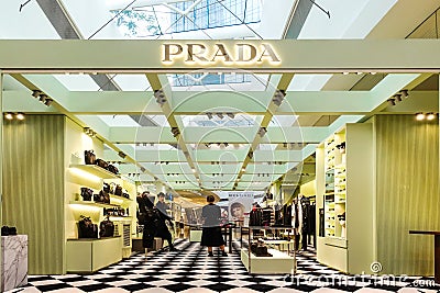 Prada store logo Editorial Stock Photo