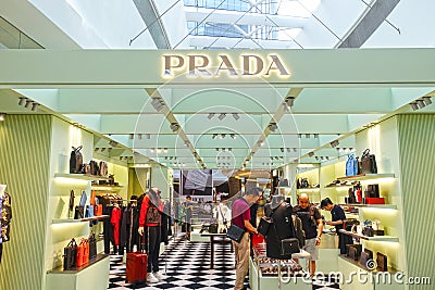 Prada store logo Editorial Stock Photo