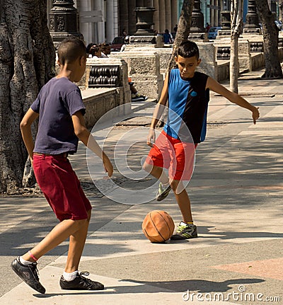 Prado Pedestrian Boulevard, Havana, Cuba Editorial Stock Photo