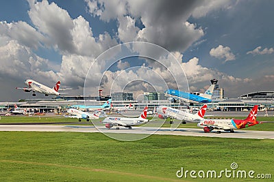 Prague Airport Editorial Stock Photo