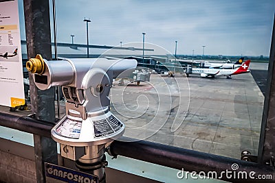 Prague airport Editorial Stock Photo