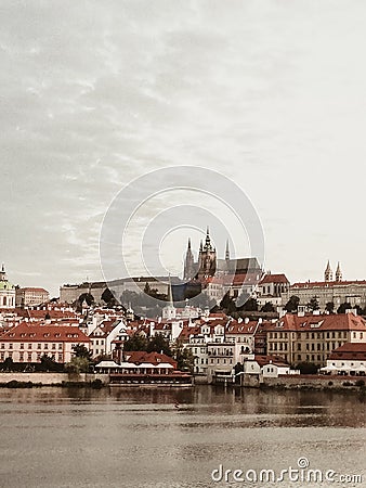 Prague Architecture View Stock Photo