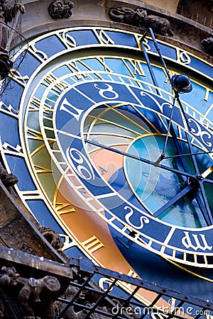 the Prague Astronomical Clock Stock Photo