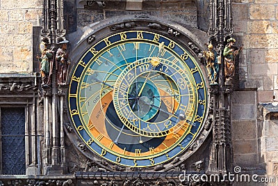 Prague Astronomical Clock Stock Photo