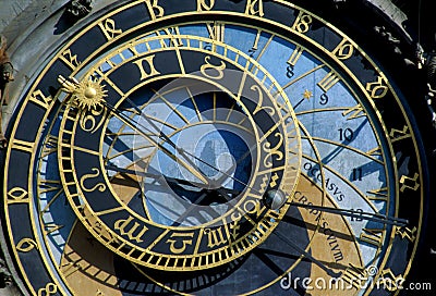 Prague Astronomical Clock Stock Photo