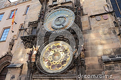 Prague astronomical clock Stock Photo