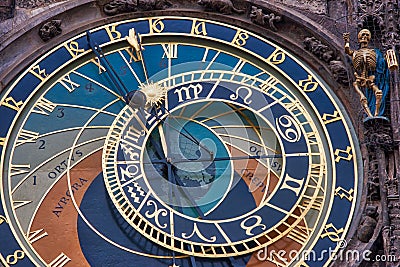 Prague Astronomical Clock Editorial Stock Photo