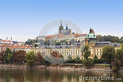 Prague autumn panorama Stock Photo