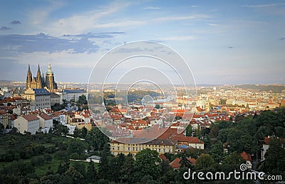 Prague Castle and Mala Strana Stock Photo