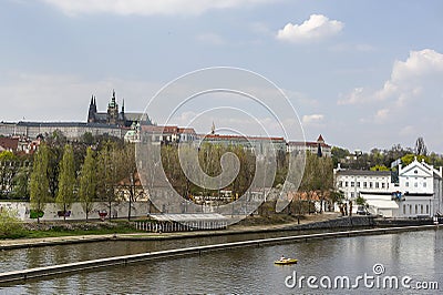 Prague Castle and Kampa Museum, Prague Editorial Stock Photo