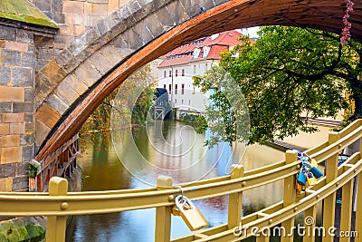 Prague, Certovka river landmark, Czech, Europe Stock Photo