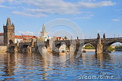 Prague charles bridge Stock Photo
