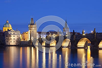 Prague, charles bridge Stock Photo
