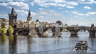 Prague, Charles Bridge (Karluv Most) Stock Photo