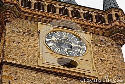 Prague. Czech. 10.05.2019: Prague Astronomical Clock in the Old Town of Prague. Beautiful, colorful, with arrows. The concept of Editorial Stock Photo