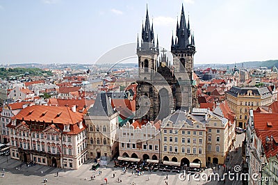 Prague, Czech Rep: Church of Our Lady Before Tyn Editorial Stock Photo