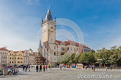 Old Town Hall Tower in Prague Editorial Stock Photo