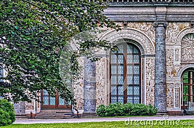 Prague, Czech Republic. The beautiful Renaissance building in the Royal Gardens at Prague Castle, Ball Games Hall. Stock Photo