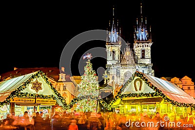 Prague, Czech Republic - Christmas Market Editorial Stock Photo