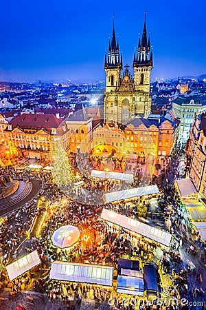 Prague, Czech Republic - Christmas Market Stock Photo