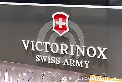 Victorinox Swiss Army logo Editorial Stock Photo