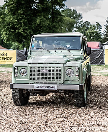 Prague, Czech republic - 16/5/2019 Land Rover Defender Editorial Stock Photo