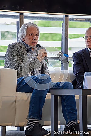 Russian Writer Vladimir Sorokin at Book World Prague 2023 - 28th International Book Fair and Literary Festival Editorial Stock Photo