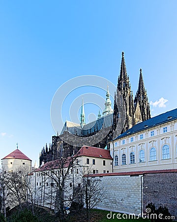 St. Vitus Cathedral Editorial Stock Photo